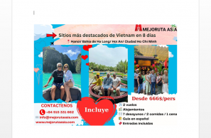 Descubrir los lugares más destacados de Vietnam en 8 días